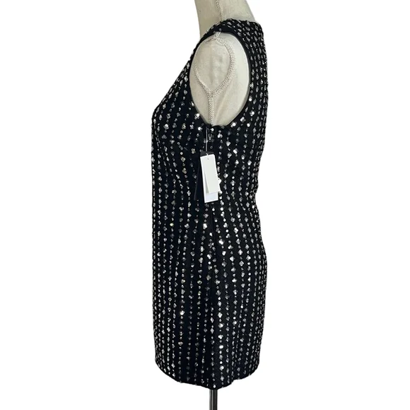 Seni & Cade Black Sequin V-Neck Mini Dress - Picture 7 of 7